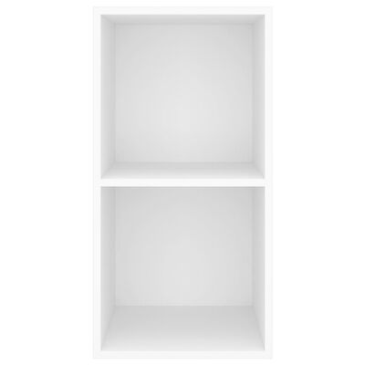vidaXL Wall-mounted TV Cabinet White 14.6"x14.6"x28.3" Engineered Wood