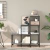 vidaXL Bookcase Grey Sonoma Engineered wood and metal Medium
