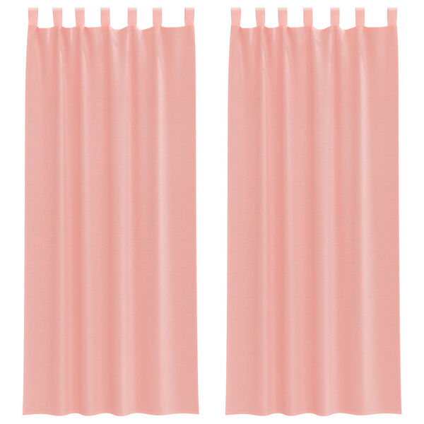 vidaXL Voile Curtains with Loops 2 pcs Pink 55.1x102.4"