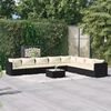 vidaXL Garden Lounge Set Black