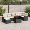 vidaXL Garden Sofa Set Black, Cream White