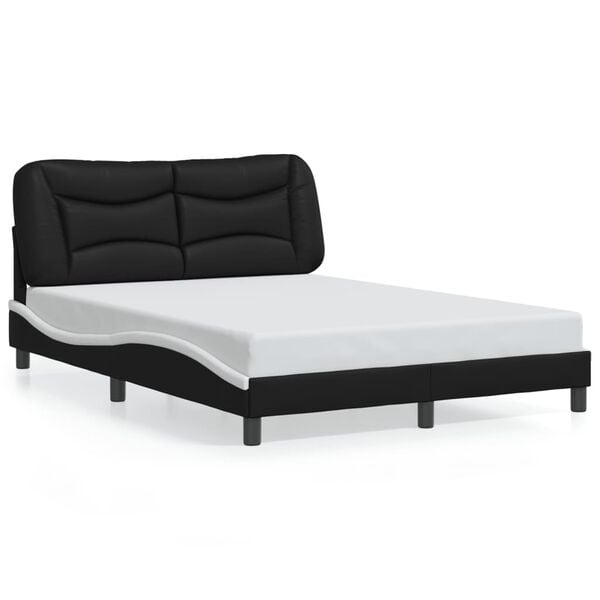 vidaXL Bed Frame Black and White
