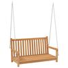 vidaXL Swing Bench Natural Teak Solid Teak Wood Standard Durable