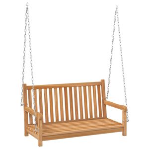 vidaXL Swing Bench Natural Teak Solid Teak Wood Standard Durable