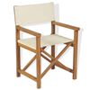 vidaXL Director Chair Brown and cream Solid teak wood and fabric
