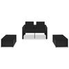 vidaXL Garden Lounge Set Black