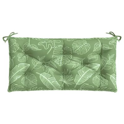 vidaXL Garden Bench Cushions 2pcs Leaf Pattern 39.4"x19.7"x2.8" Fabric