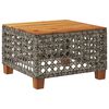 vidaXL Garden Table Grey and Brown Poly Rattan Small