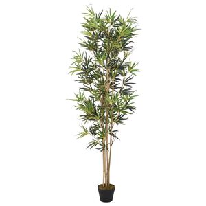 vidaXL Artificial Bamboo Tree Green Bamboo, Textile Fiber, Plastic Medium
