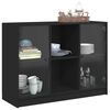 vidaXL Sideboard Black Engineered wood Medium Storage Sideboard