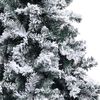vidaXL Fake Christmas Tree Green with flocked snow PVC, Steel Extra Large