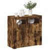 vidaXL Sideboard with LED Lights Smoked Oak 31.5"x13.8"x29.5"