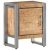 vidaXL Bedside Cabinet Rough mango wood color, Grey Rough mango wood, Iron