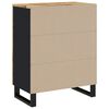 vidaXL Sideboard Black Solid mango wood Medium Doors Sideboard