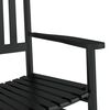 vidaXL Rocking Chair Black Solid Poplar wood Standard Rocking Chair