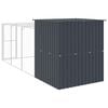 vidaXL Chicken Cage Anthracite Galvanized steel 65 x 179.1 x 71.3 in