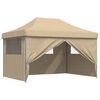 vidaXL Party Tent Beige and Blue