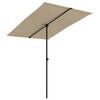 vidaXL Garden Parasol Taupe Polyester 6.6x4.9 ft Garden Parasol