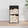 vidaXL Firewood Rack Black 15.7x11.8x29.5" Cold-rolled steel