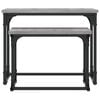 vidaXL Nesting Coffee Table Grey Sonoma Engineered wood, metal Small