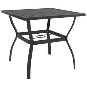 vidaXL Garden Table Anthracite Powder-coated steel 32.1x32.1x28.3 in
