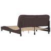 vidaXL Bed Frame Dark Brown Polyester Queen Bed Frame Waveform