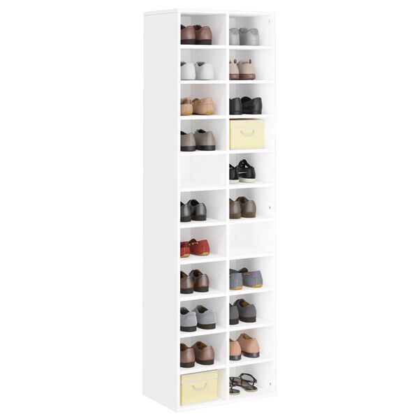 vidaXL Shoe Cabinet White Engineered wood Large Shoe Cabinet
