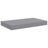 vidaXL Wall Shelf Set of 4 Gray Honeycomb MDF, metal Medium