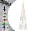 vidaXL LED Christmas Tree on Flagpole 3000 LEDs Colorful 315"