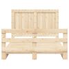 vidaXL Bed Frame Natural wood Solid pine wood 55.1x78.7 in Bed Frame