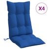 vidaXL Highback Chair Cushion Set of 4 Royal Blue