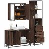 vidaXL Bathroom Furniture Set Brown Oak Engineered wood, Metal Large