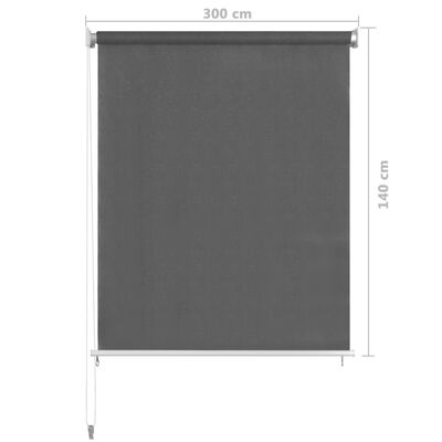 vidaXL Outdoor Roller Blind 118.1"x55.1" Anthracite