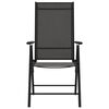 vidaXL Garden Dining Set Black Powder-coated aluminum, WPC, Textilene