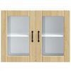 vidaXL Kitchen Wall Cabinet Sonoma Oak Engineered wood and glass 40