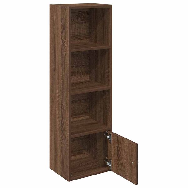 vidaXL Bookcase Brown oak Engineered wood Compact Bookcase Rectangular