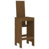 vidaXL Garden Bar Set Honey brown Solid pine wood Medium Footrest
