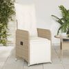 vidaXL Reclining Garden Chair Set of 2 Beige