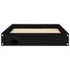 vidaXL Dog Bed Black Solid pine wood Durable Dog Bed Rectangular