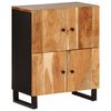 vidaXL Sideboard Natural wood and black Solid acacia wood and metal