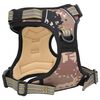 vidaXL Dog Harness Camouflage brown Polyester M Adjustable Armrests