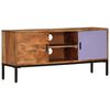 vidaXL TV Cabinet Honey brown and grey Solid acacia wood, powder-coated iron