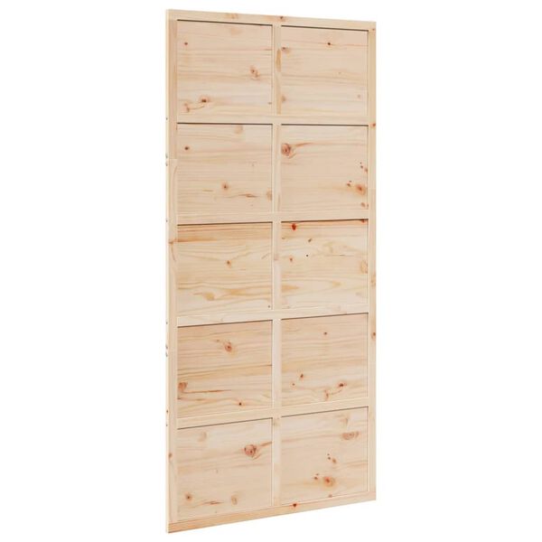vidaXL Barn Door 39.4"x81.9" Solid Wood Pine