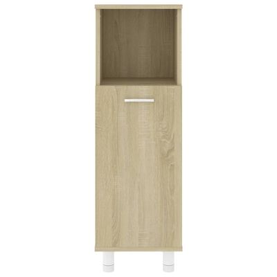 vidaXL Bathroom Cabinet Sonoma Oak 11.8"x11.8"x37.4" Chipboard