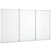 vidaXL Magnetic Whiteboard Foldable 47.2"x31.5"x0.7" Aluminum