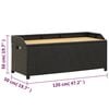 vidaXL Storage Bench Black Poly rattan 47.2 in Storage Bench