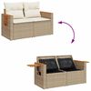 vidaXL Garden Sofa Set Beige, Cream White