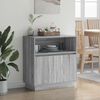 vidaXL LED Sideboard Grey Sonoma 27.95 x 13.58 x 29.53 in
