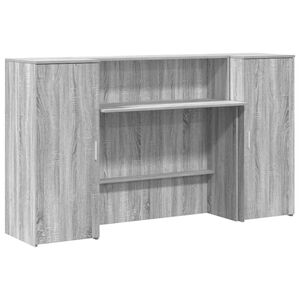 vidaXL Reception Desk Grey sonoma Engineered wood 70.9 x 19.7 x 40.7 in.