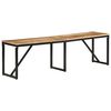 vidaXL Bench Natural wood and black iron frame Solid mango wood
